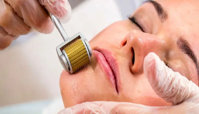 ماساژ صورت با درمارولر طلایی 0.75 میل 878446541