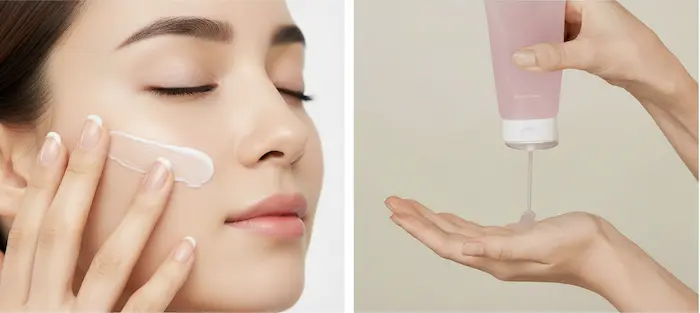 استفاده از آبرسان ژلی و مرطوب کننده روی صورت 563534343
