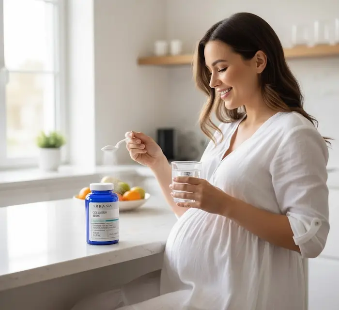 خانم باردار در حال استفاده از مکمل آرکانا 634534534