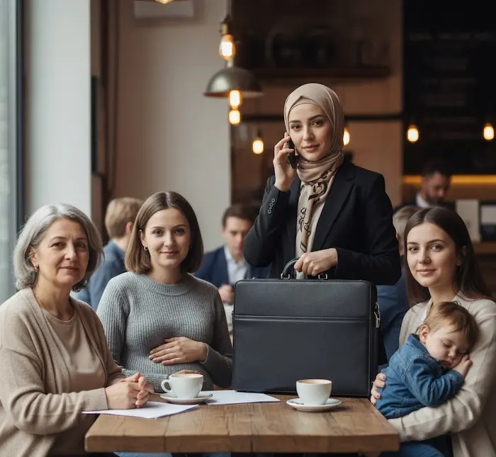 خانم ها در جامعه در سنین مختلف 4354543423