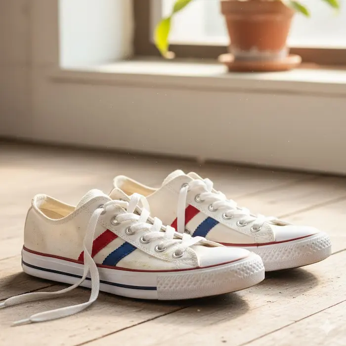 لکه زرد روی کفش سفید 454354534