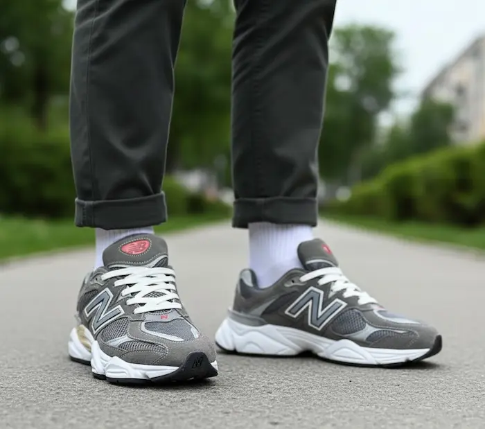 کتونی طوسی سفید برای پیاده روی 5654354