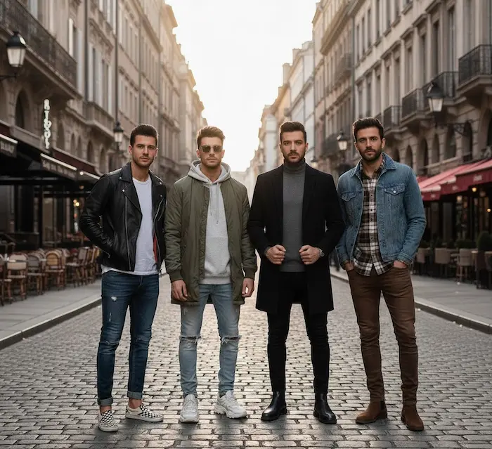 انواع استایل اقایون با شلوار اسکینی 53453434