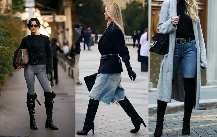 بوت بلند با لگ در استایل های مختلف و ترند امسال 546546546