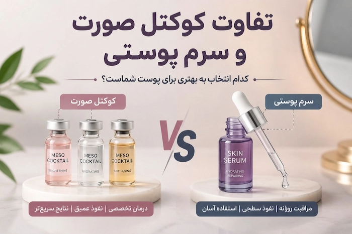 تفاوت کوکتل صورت و سرم پوستی؛ کدام را انتخاب کنیم؟5545